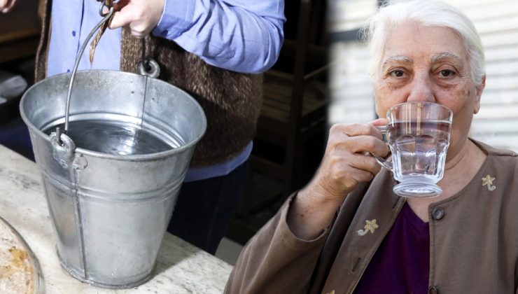 Gülay nine 650 yıllık sarnıçta biriken yağmur suyundan vazgeçemiyor