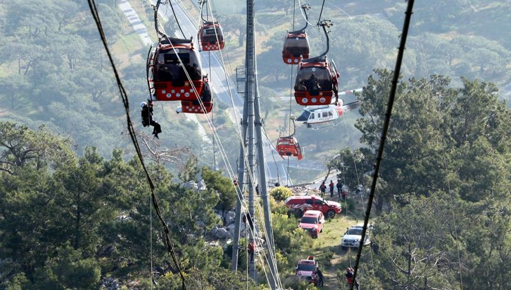 Antalya’da teleferik faciası: 1 ölü, 10 yaralı